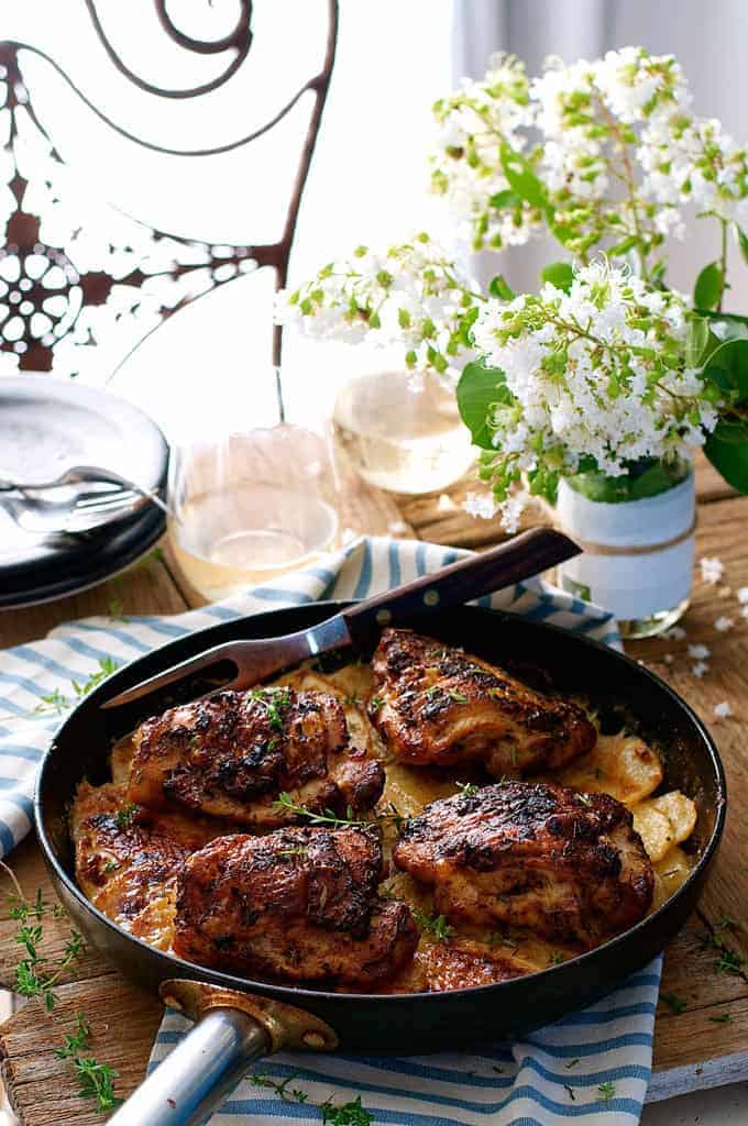 Rotisserie Flavoured Chicken and Potato Bake | RecipeTin Eats