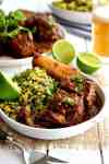 Fiery Mexican Beef Short Ribs - made with a Chipotles in Adobo sauce, it takes time to cook but is very fast to prepare. Great depth of flavour.