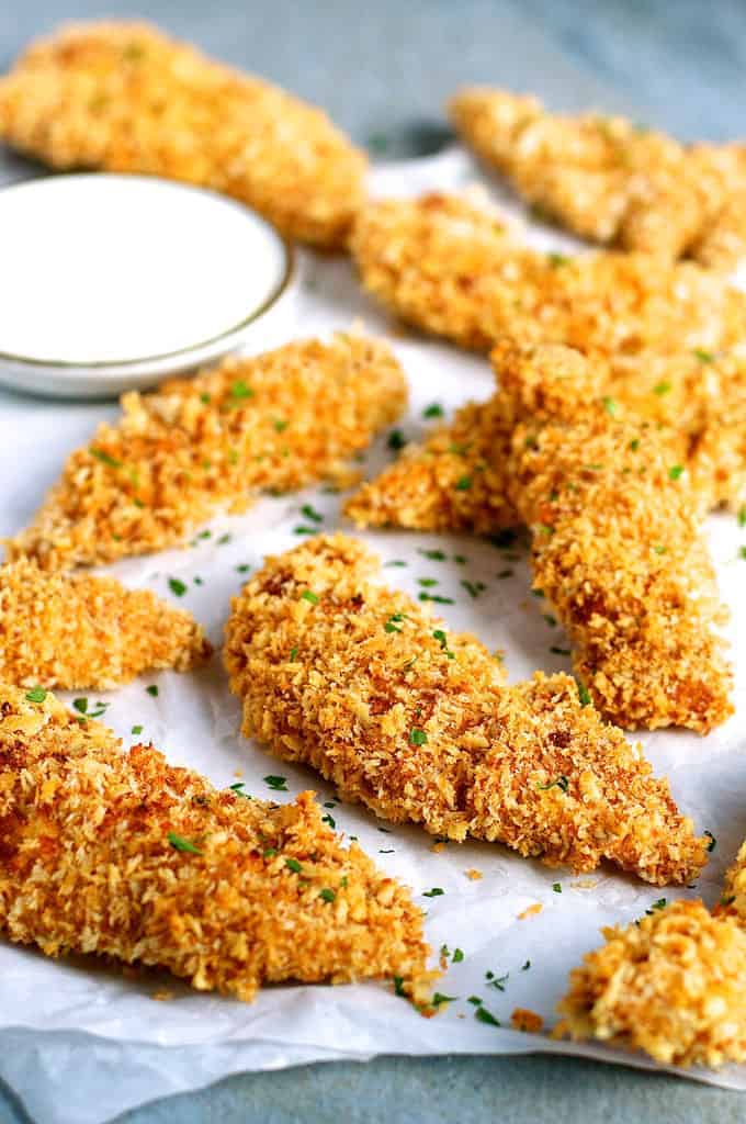 Truly Crispy Oven Baked Chicken Tenders | RecipeTin Eats