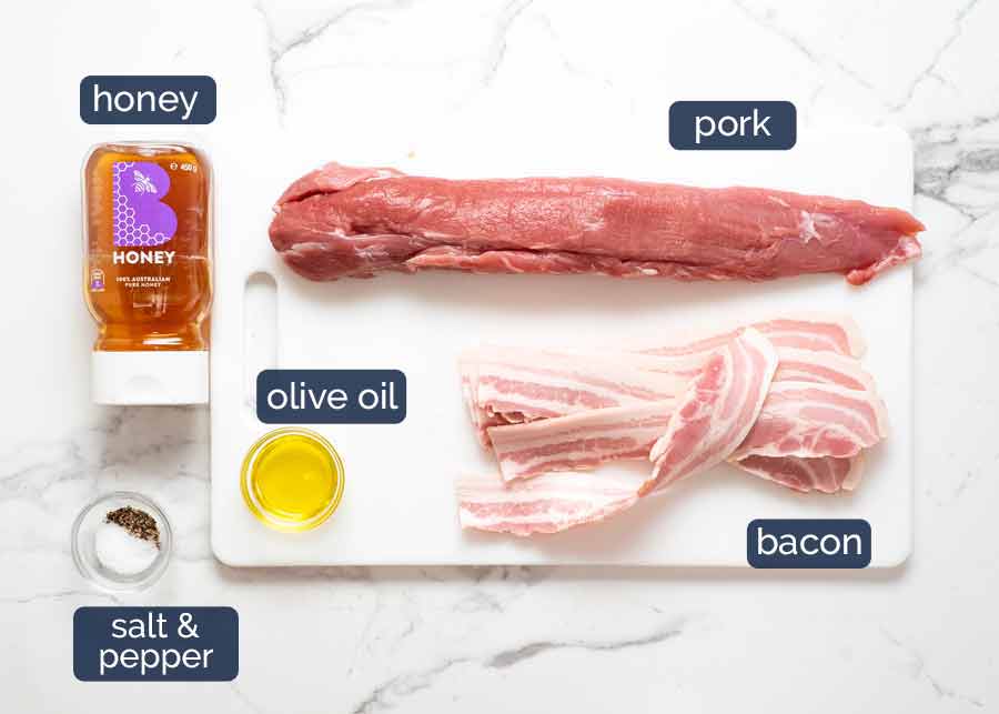 Ingredients in Bacon wrapped pork tenderloin