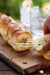 Cheesy Jalapeno Bacon Stuffed Baguette with Garlic Butter - like your favourite dip and cheesy garlic bread had a baby!