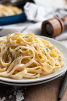 Alfredo Fettuccine - a few simple tips to make a restaurant quality Alfredo in just over 15 minutes. And only 420 calories (not a diet version!)