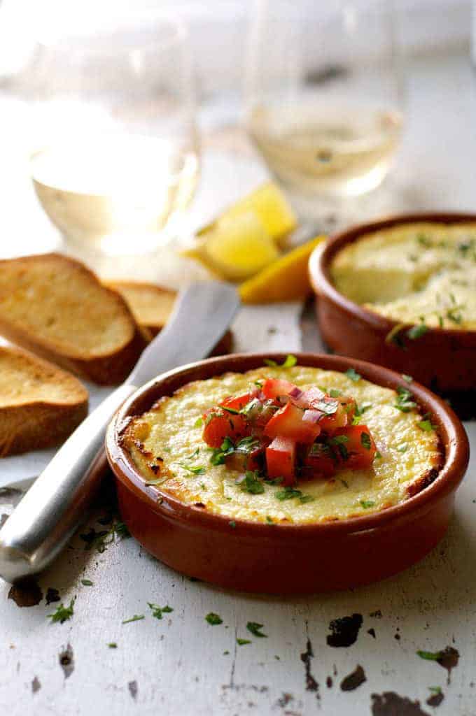 Lemon Garlic Baked Ricotta - an exciting new appetizer idea! Easy, fast gourmet.