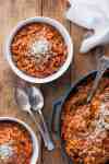 One Pot Bolognaise Orzo (Risoni) - dinner on the table in 20 minutes, from scratch, all made in one pot.