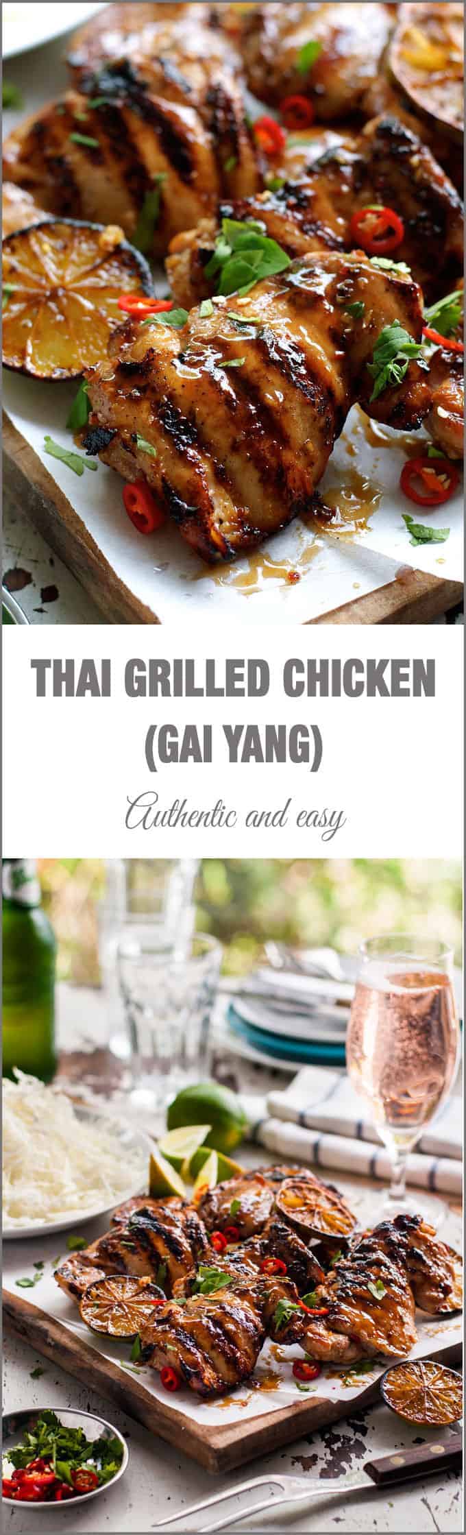 Thai Grilled Chicken (Gai Yang) - authentic flavours from the streets of Thailand!, easy to make on your BBQ, stove or oven!