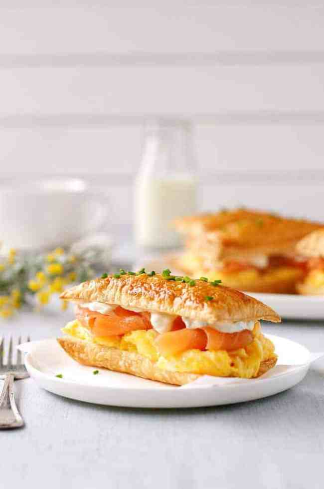 Smoked Salmon and Egg Breakfast Mille-feuille