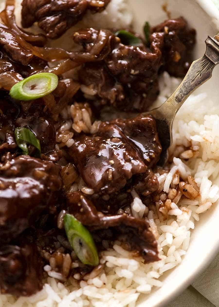 Close up of Chinese Honey Pepper Beef