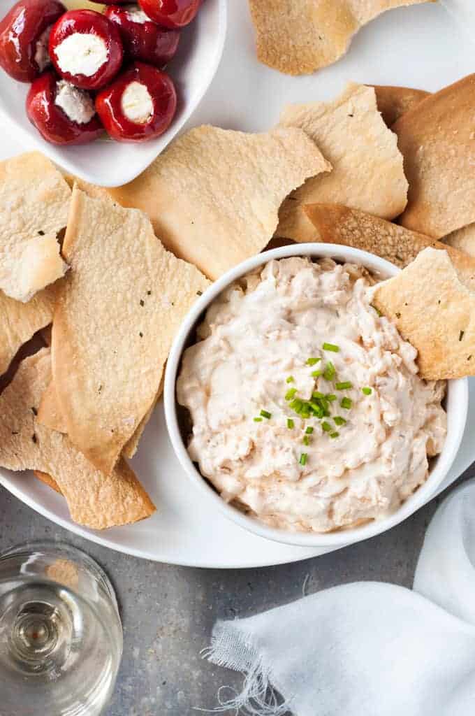 Homemade French Onion Dip - Barefoot Contessa's simple recipe is insanely good. Even the best store bought will never compare!