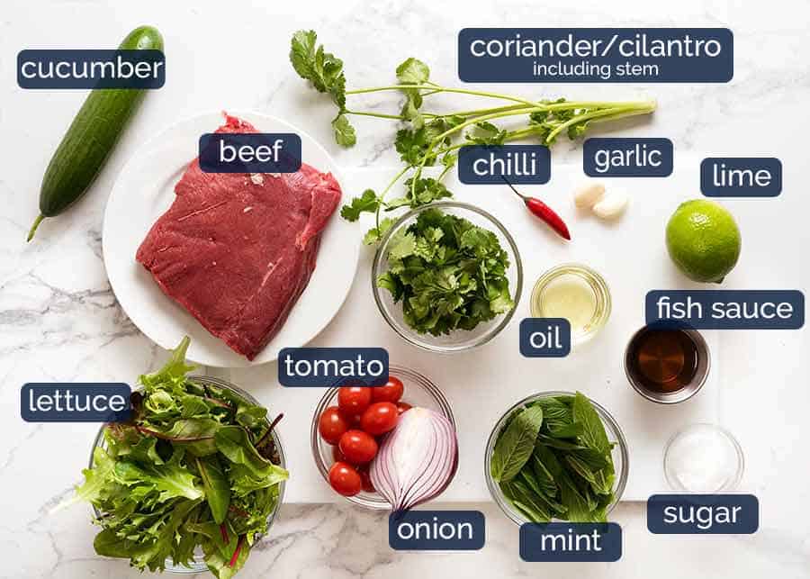 What goes in Thai Beef Salad