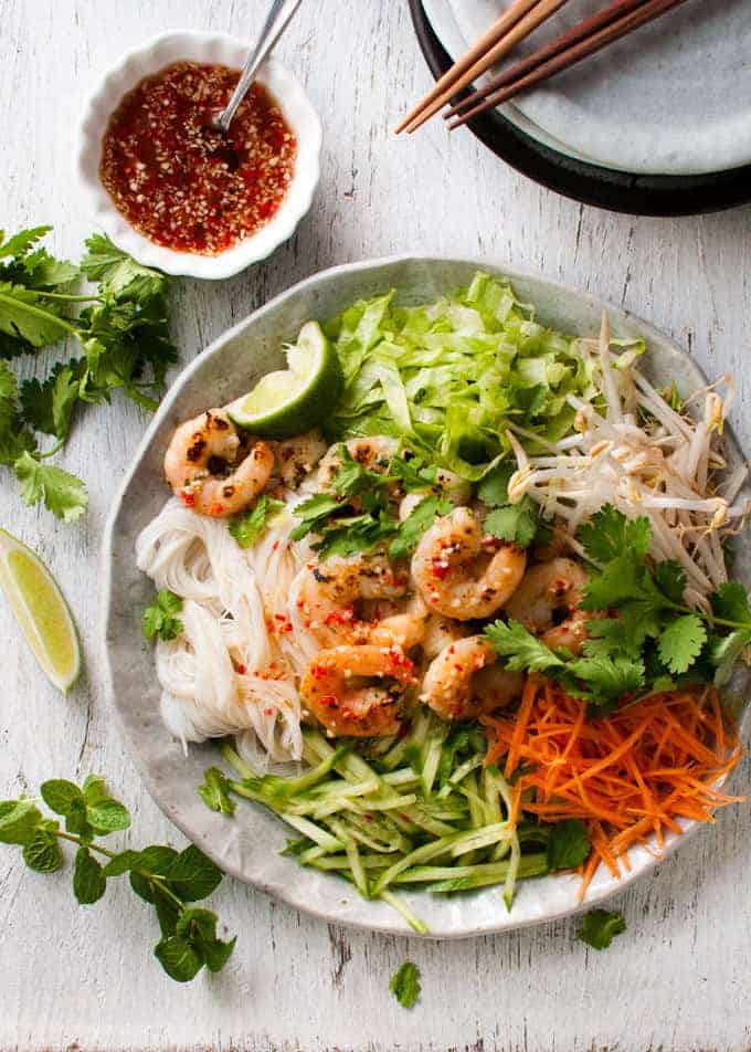 Vietnamese Noodle Salad with Shrimp (Prawn) | RecipeTin Eats