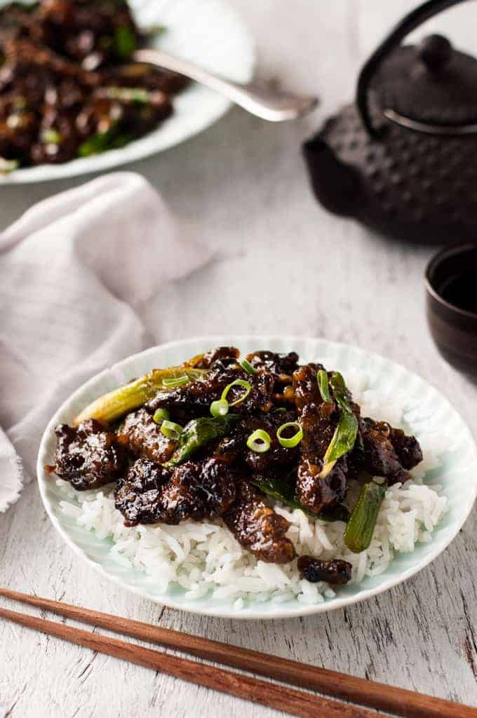 Crispy Sticky Mongolian Beef - PF Chang's copycat, done right! Less oil, all the flavor and not stickly sweet. Easy!