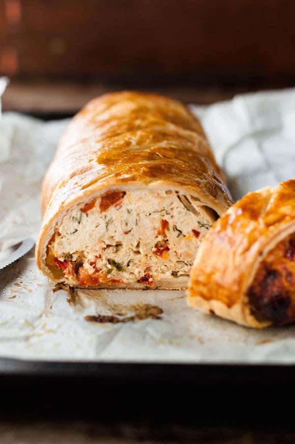 Chicken Meatloaf Wellington with Sun Dried Tomatoes | RecipeTin Eats