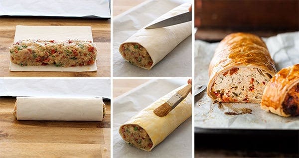 How to make Chicken Meatloaf Wellington with Sun Dried Tomatoes