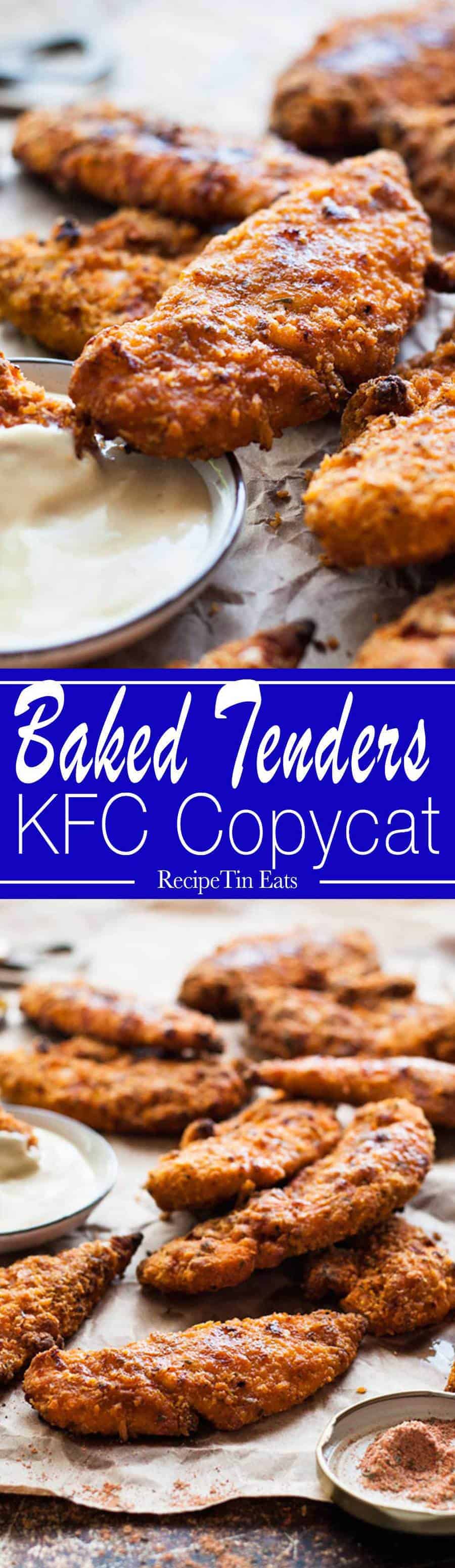 KFC Copycat Oven "Fried" Chicken Tenders | Made this for dinner the other night, this really does taste like KFC!!!! 