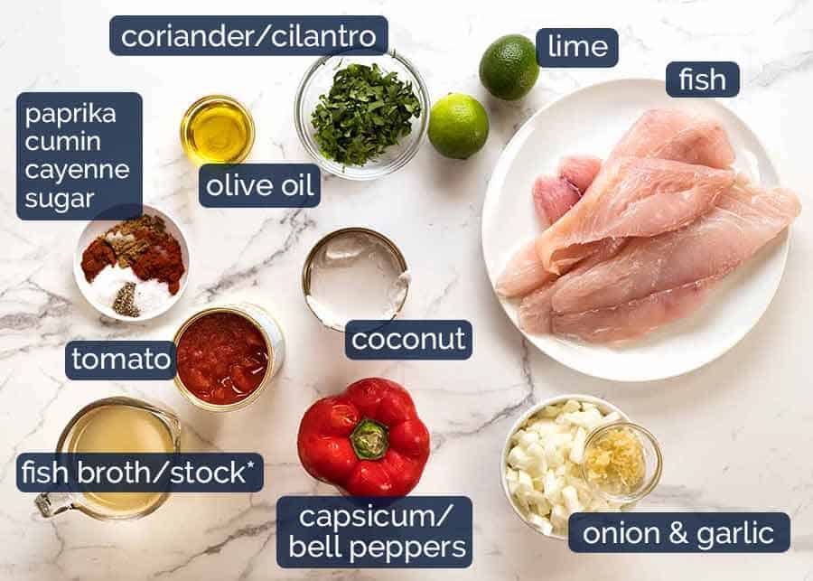 Ingredients in Brazilian Fish Stew