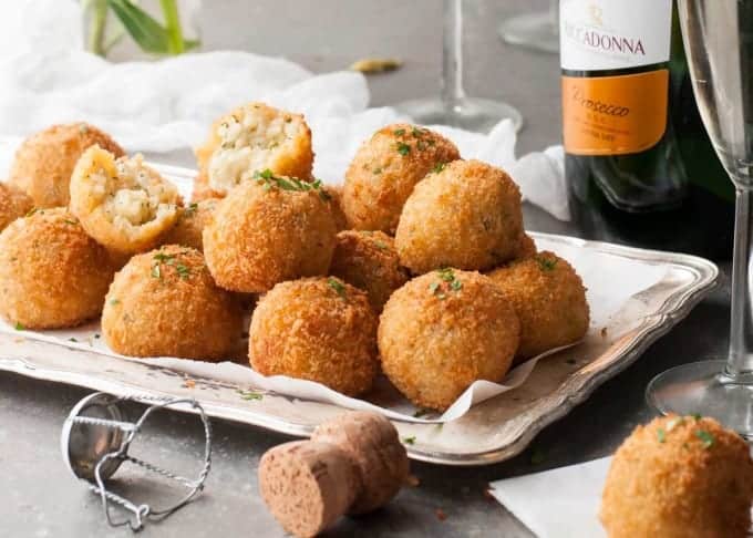 Cheesy Italian Arancini Balls Recipetin Eats