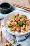 Chinese Cashew Chicken Stir Fry - Just like what you get at restaurants, INCLUDING tenderising the chicken!