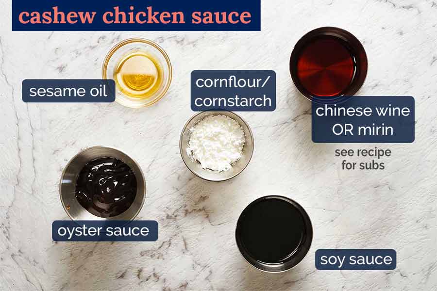 Ingredients in Chinese Cashew Chicken sauce