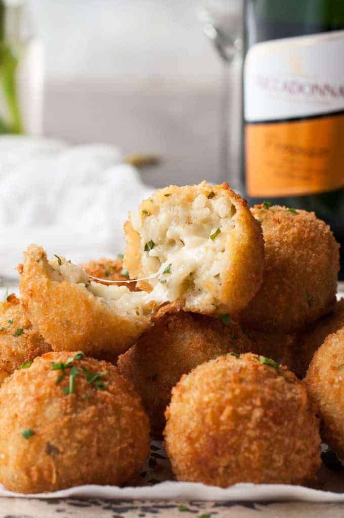 Cheesy Italian Arancini Balls Recipetin Eats