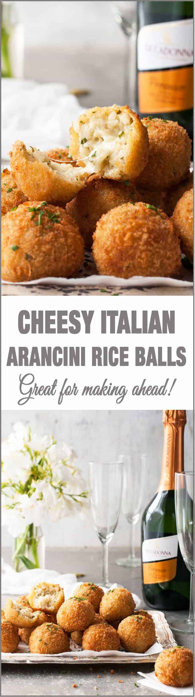 Cheesy Italian Arancini Rice Balls - Sensational for making ahead!