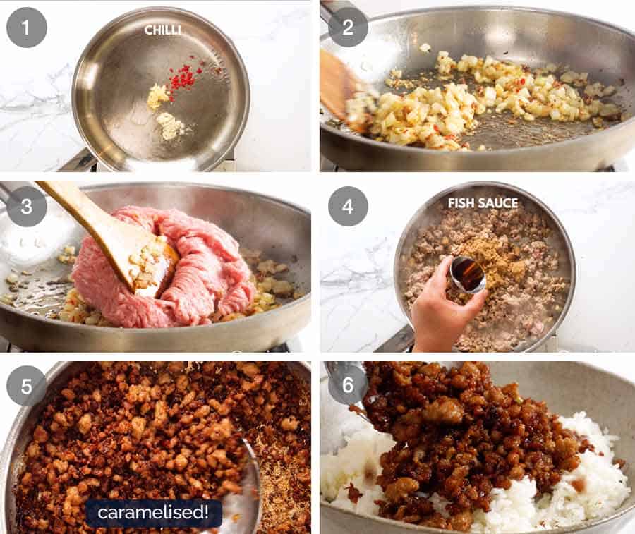 How to make Vietnamese Caramelised Pork Bowls (pork mince recipe)
