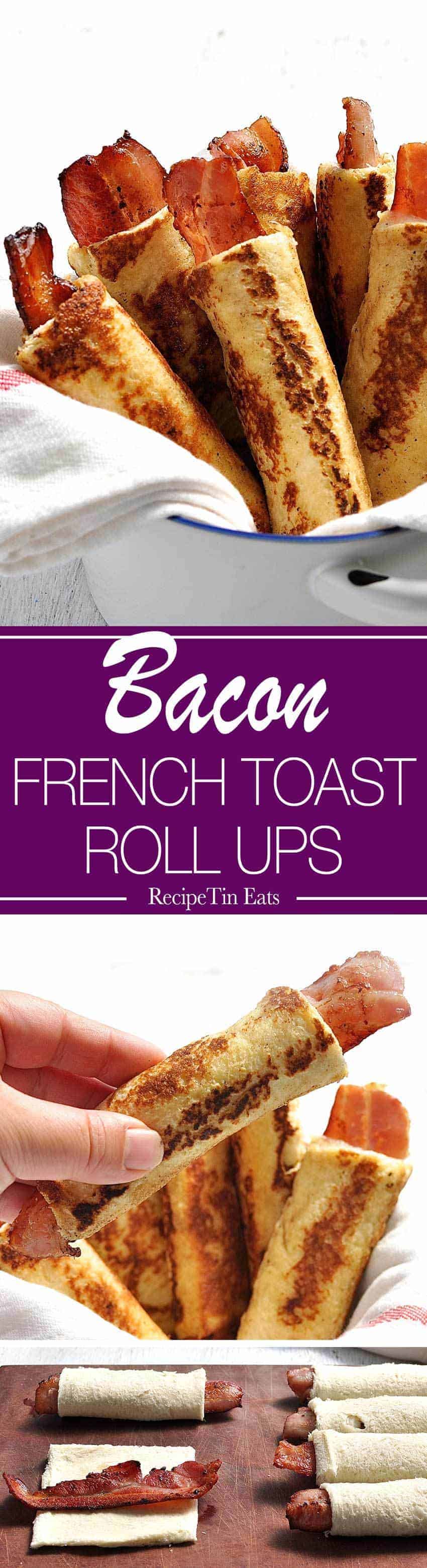 BACON French Toast Roll Ups | I wish I had never discovered this!!! It's ridiculously addictive!!!