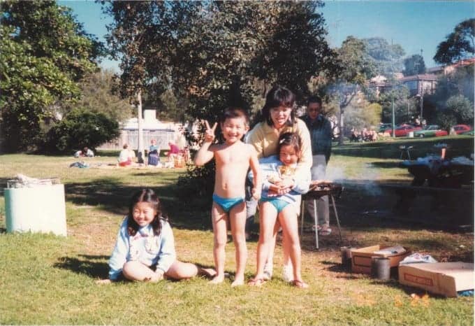 Childhood family photo of Nagi from RecipeTin Eats