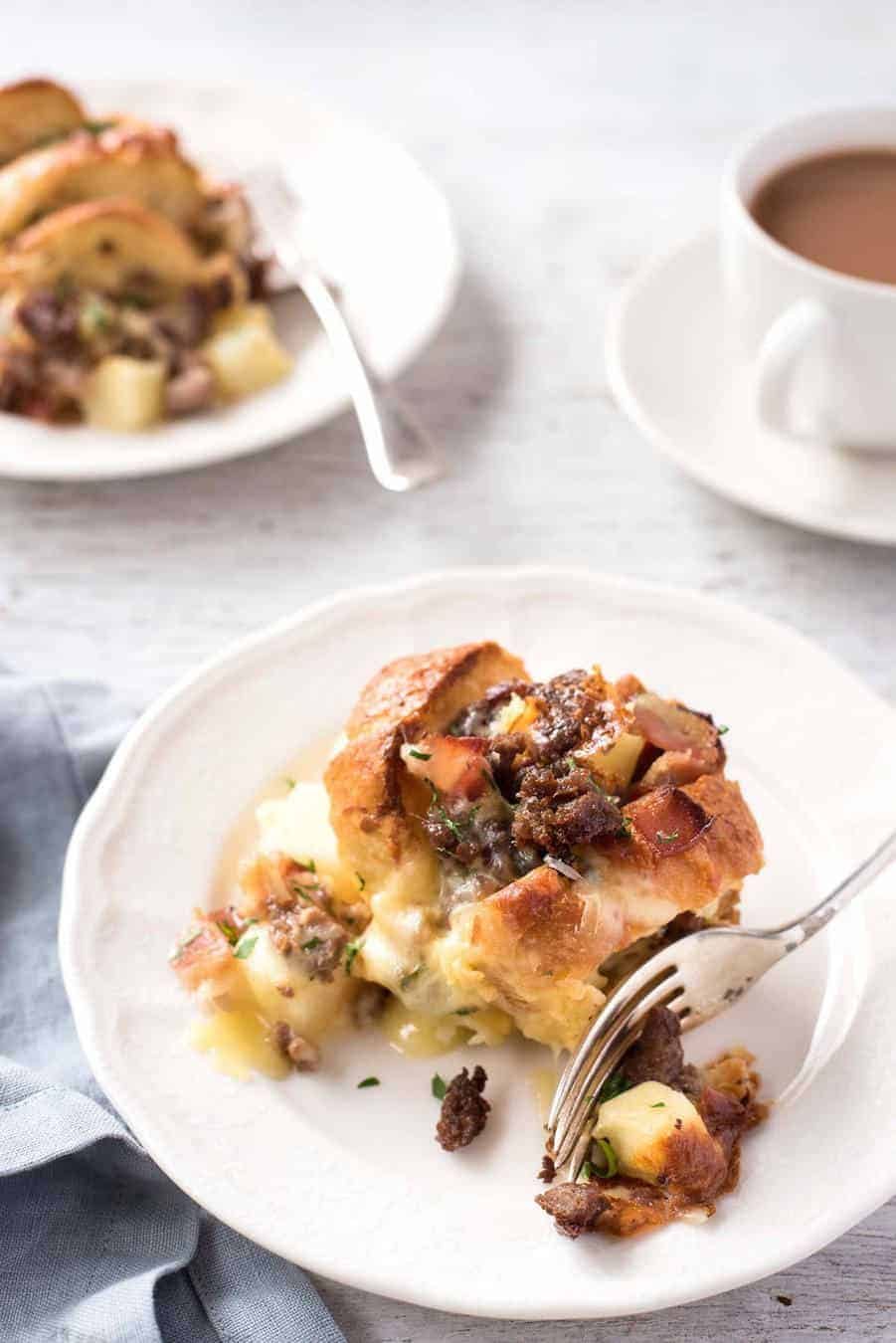 Sausage & Bacon Country Breakfast Casserole | RecipeTin Eats