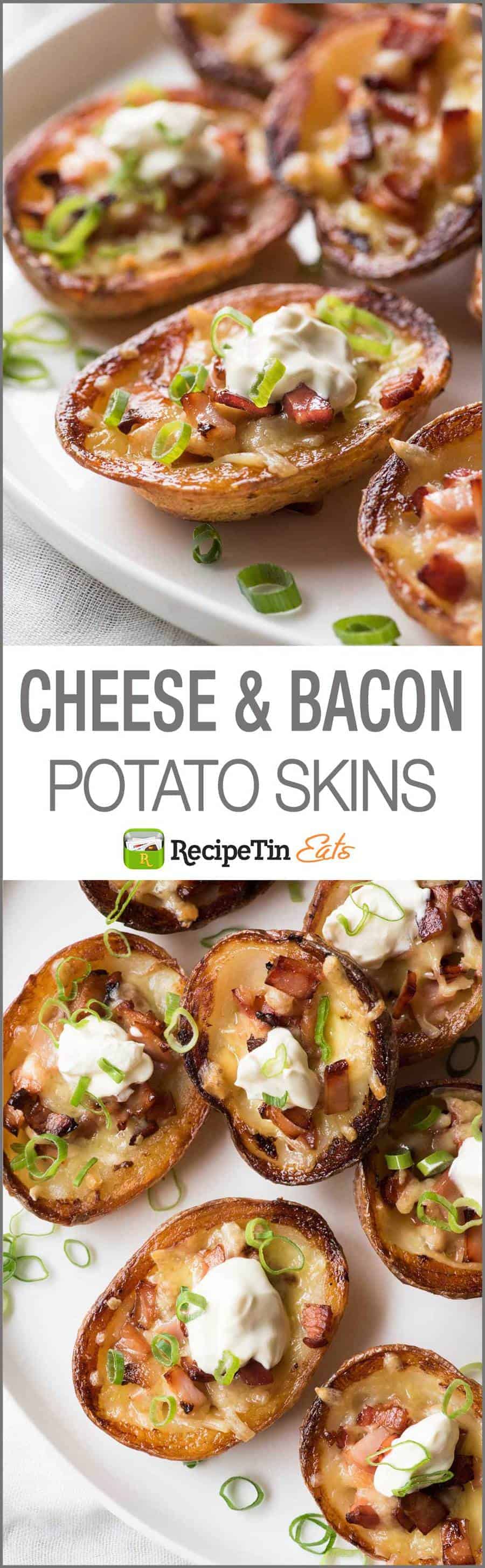 Cheese & Bacon Potato Skins - Extra bacon flavour, extra crispy and extra tasty!