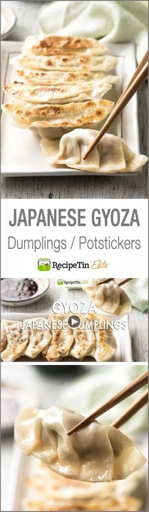 Gyoza (Japanese Dumplings) - A traditional Japanese recipe! Plus a VIDEO to learn how to wrap them!