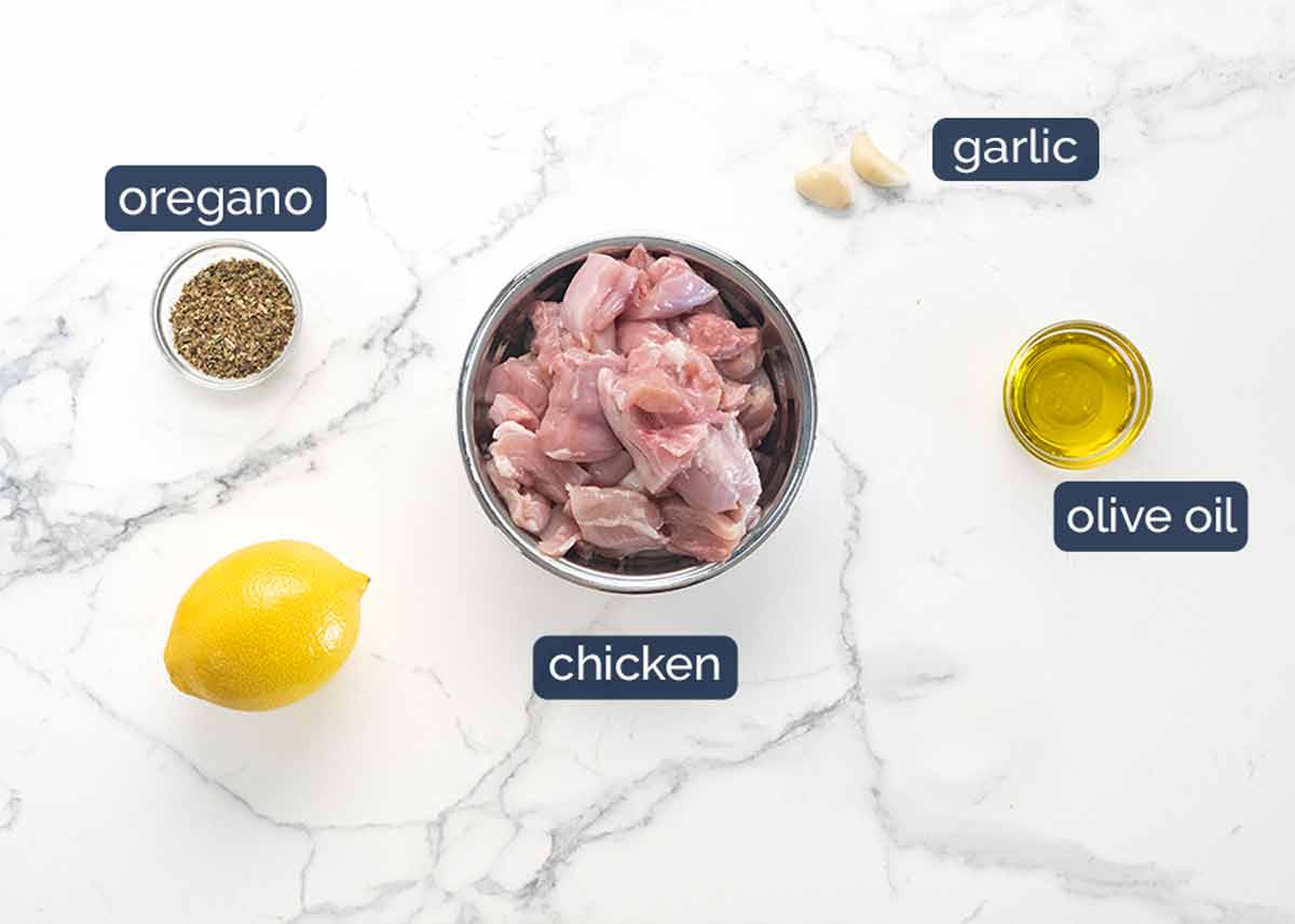 Ingredients in One Pot Greek Chicken Risoni (Orzo)