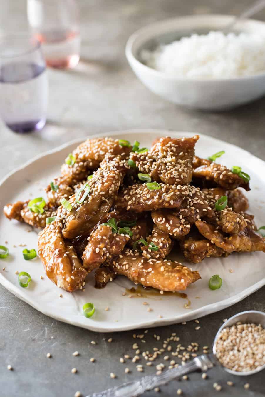 Easy Chinese Honey Sesame Chicken | RecipeTin Eats