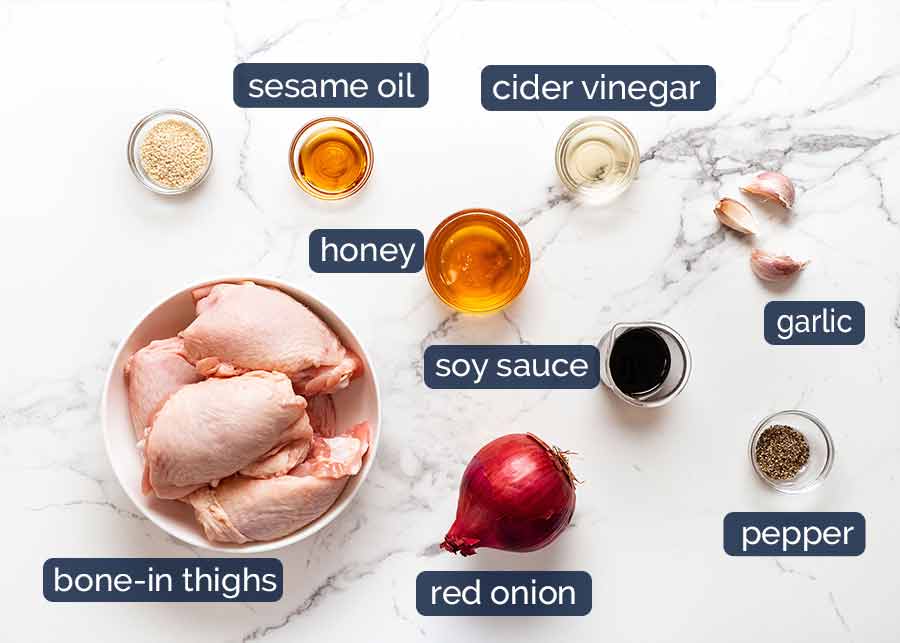 Ingredients Baked chicken with honey and soy