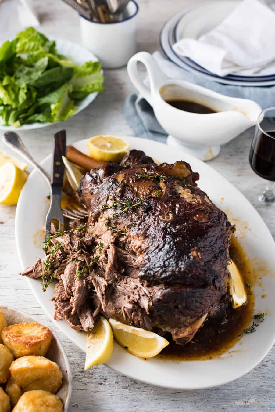 Greek Slow Roasted Leg of Lamb | RecipeTin Eats