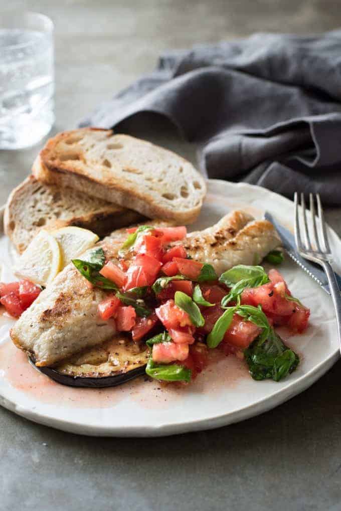 Italian Fish with Spicy Salsa - Fresh, full of flavour and fast to make, it's Italy on a plate!
