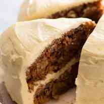 Close up of slice of Carrot Cake