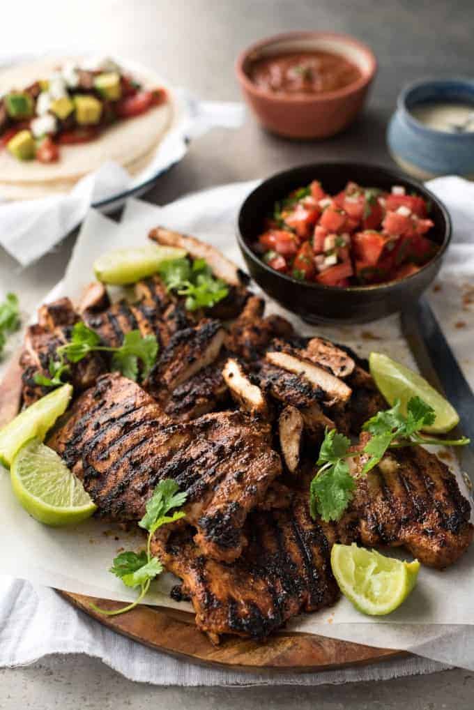 Mexican Grilled Chicken Tacos - Real Mexican street food marinade that's easy to make and packs a big flavour punch!
