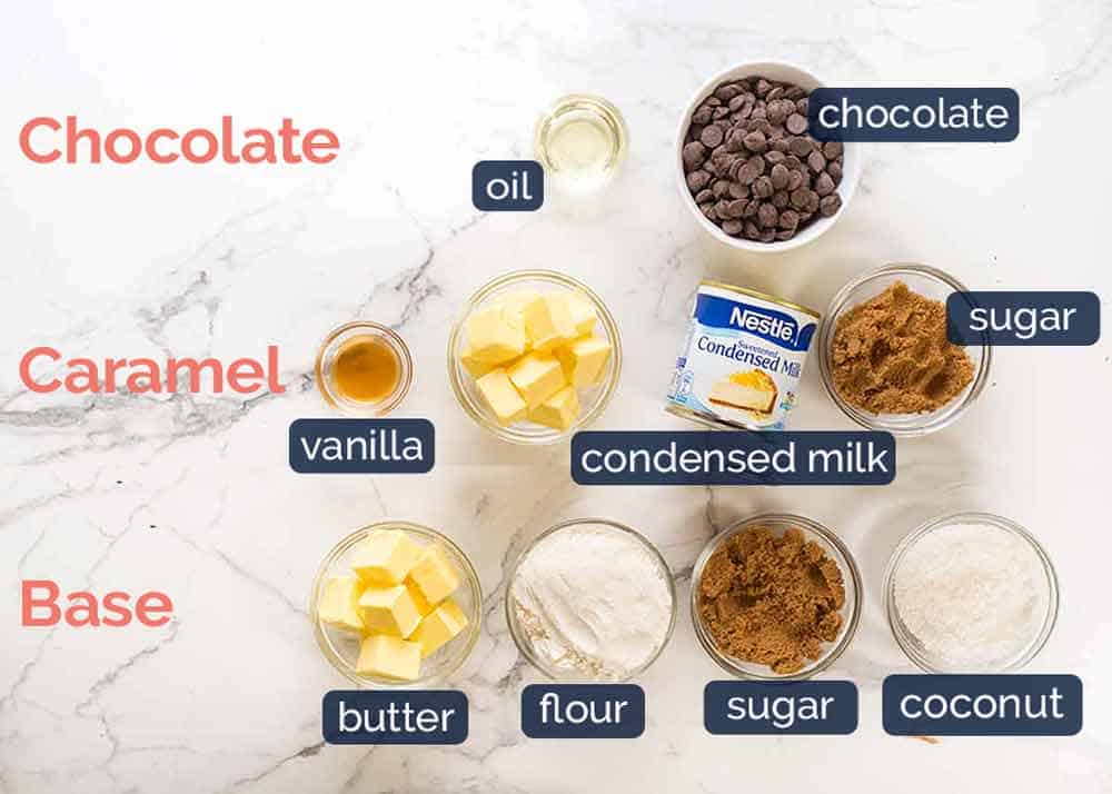 What goes in Caramel Slice