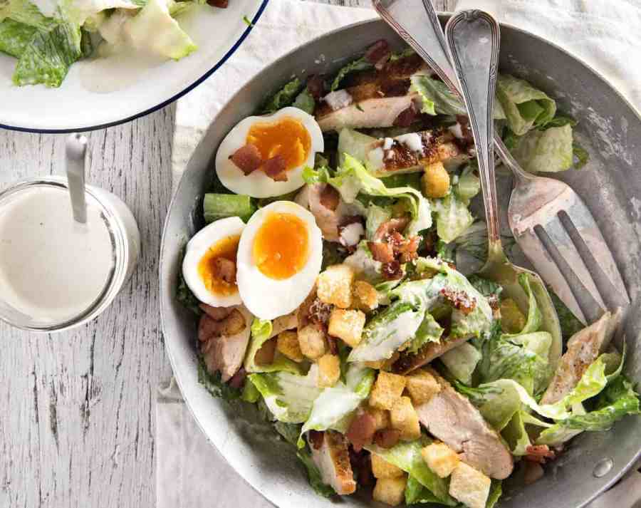 Chicken Caesar Salad - Restaurant quality salad, it's all about the homemade dressing!