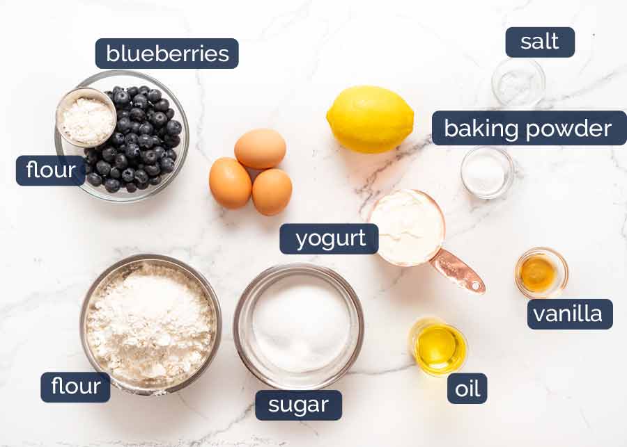 Blueberry Lemon Loaf ingredients