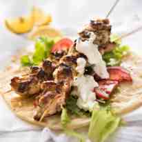 Chicken Souvlaki - Made with chicken marinated in lemon, garlic and oregano, it's so easy to make this Greek favourite at home! www.recipetineats.com