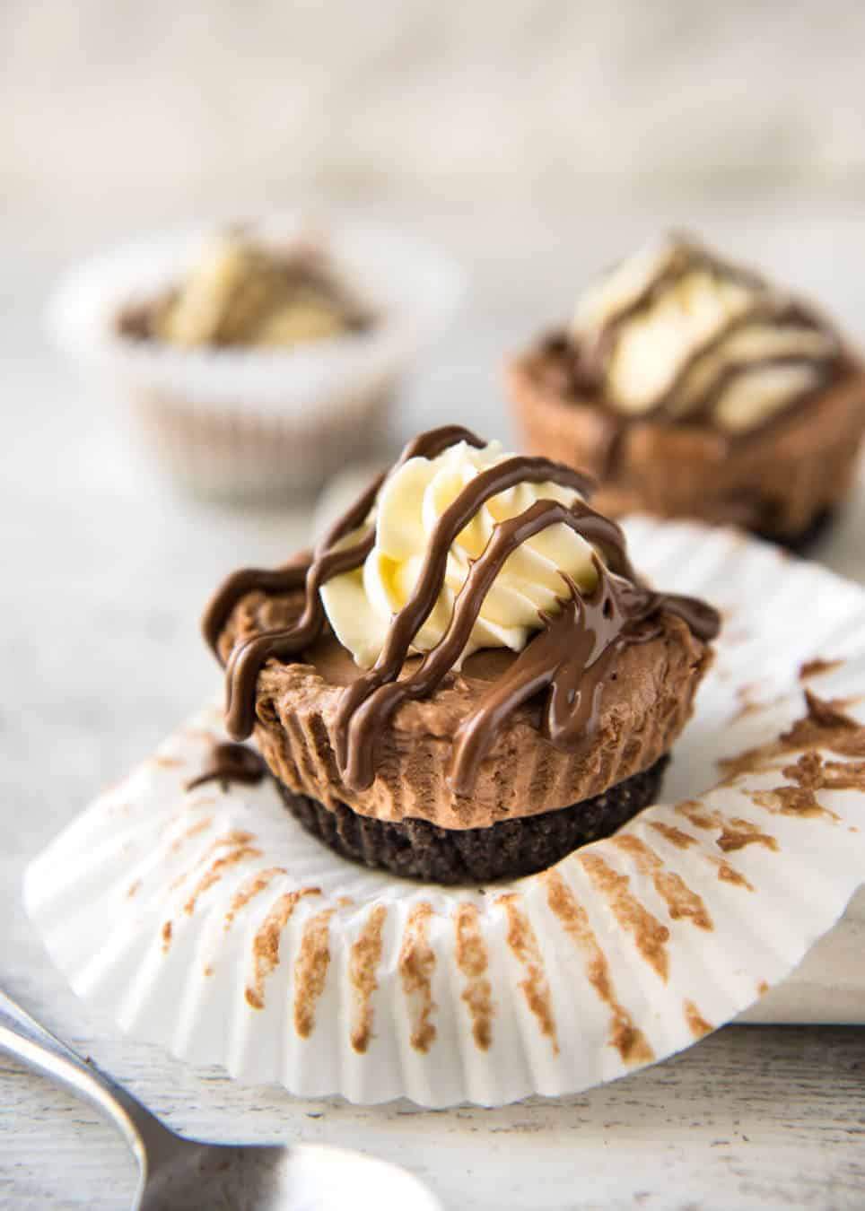 Mini No Bake Nutella Cheesecake | Recipetin Eats