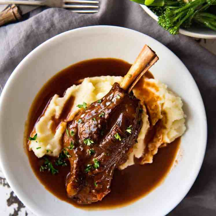 Port Braised Lamb Shanks - easy to make slow cooked lamb shanks in an incredible port wine sauce! recipetineats.com