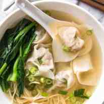 Wonton Soup made with homemade wontons. Super healthy!