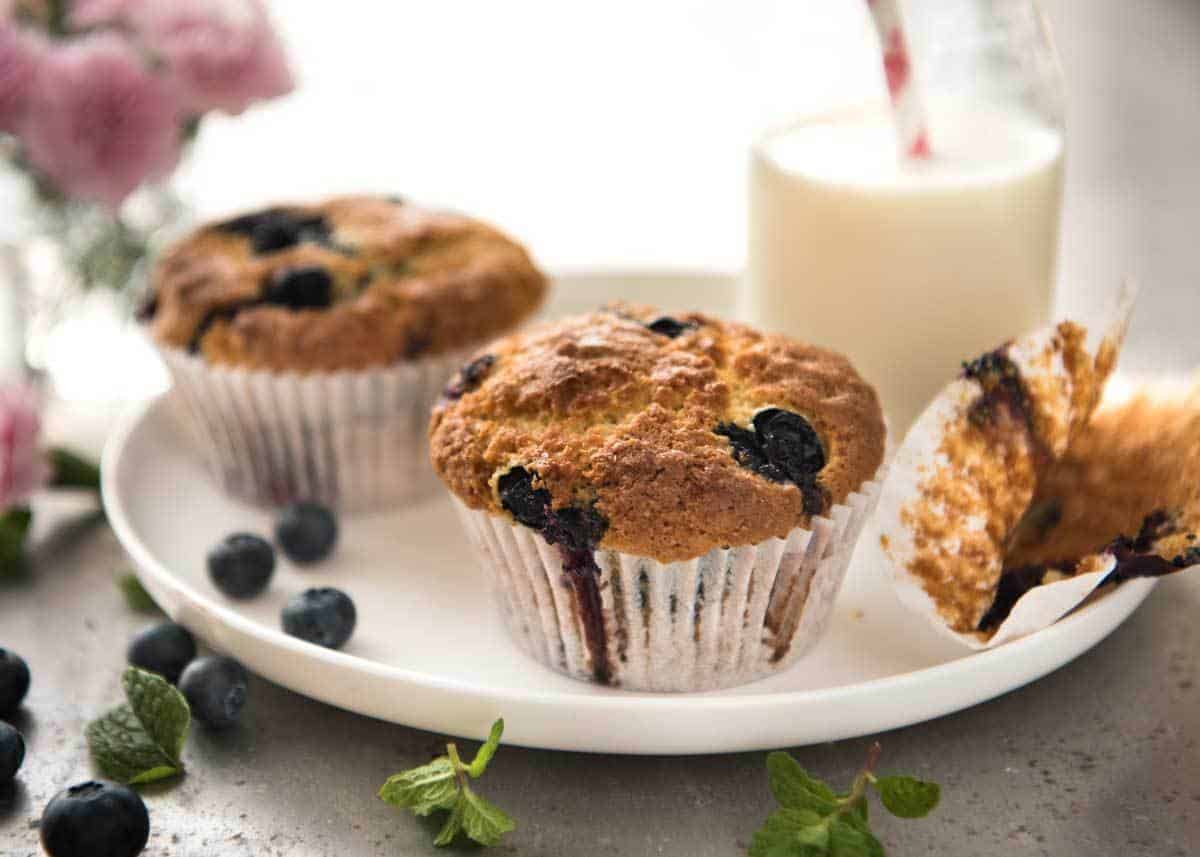 Moist Blueberry Muffins | RecipeTin Eats