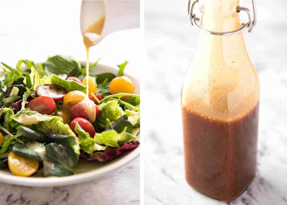 Easy Salad Dressing Recipes - Long Shelf Life, Ready To Use - Balsamic Vinaigrette and Honey Mustard Salad Dressing www.recipetineats.com