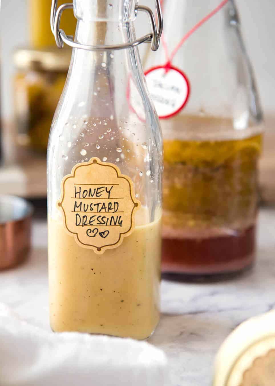 Honey Mustard Dressing - guaranteed crowd pleaser, made with honey, mustard, cider vinegar and olive oil. Keeps for 3 weeks. www.recipetineats.com