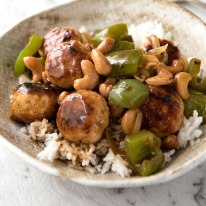 Cashew Chicken Meatballs - chicken mince recipe (ground chicken recipe)