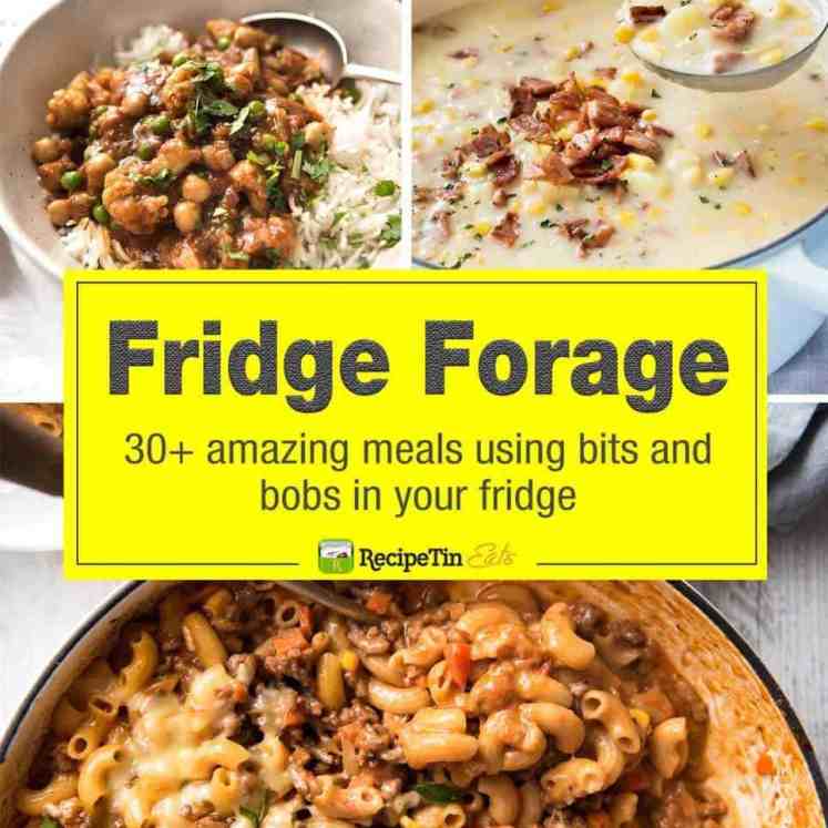 Fridge Forage - Quick dinner recipes you can make using whatever is in our fridge right now! www.recipetineats.com