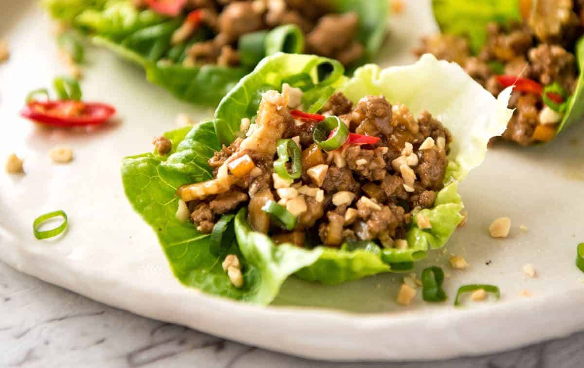 San Choy Bow (Chinese Lettuce Cups) - A great San Choy Bow starts with a great sauce. Get that right and you can make this with almost anything! www.recipetineats.com